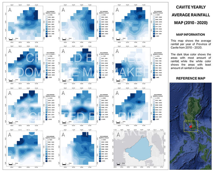 Cavite Rainfall Map