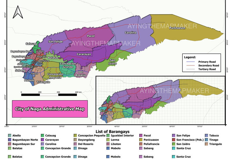 City of Naga Administrative Map